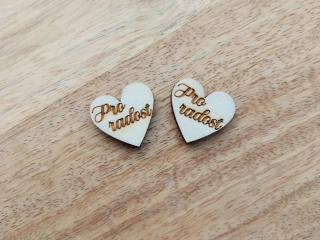 Dřevěné srdíčko PRO RADOST