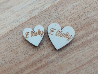 Dřevěné srdíčko Z LÁSKY