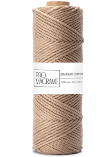 Bavlněná šňůra ProMacramé – STANDARD COTTON 3mm / 3PLY – cappuccino