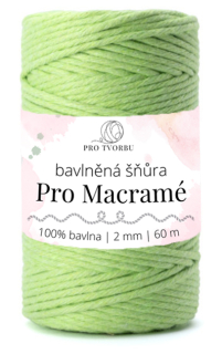 bavlněná šňůra Pro Macramé – STANDARD COTTON 2mm / 50 m - jablko
