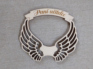 Křídla pro macramé anděla, 10 cm - č.14 - PANÍ UČITELCE 