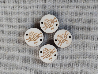 Dřevěný štítek 18 mm - KLUBKO - kulatý