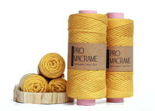 Bambusová šňůra Pro Macramé – PREMIUM BAMBOO 3mm - gold