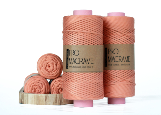 Bambusová šňůra Pro Macramé – PREMIUM BAMBOO 3mm - karneol