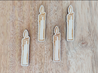 Dřevěná svíčka, výška 3,5 cm