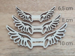  Křídla pro macramé anděla, 6,5; 8 a 10 cm