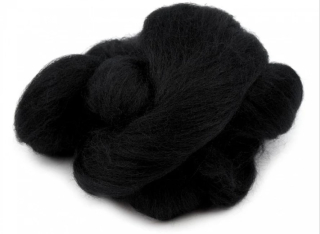 Ovčí rouno česané 20 g - černá