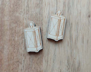 Dřevěná lucerna, 3 cm