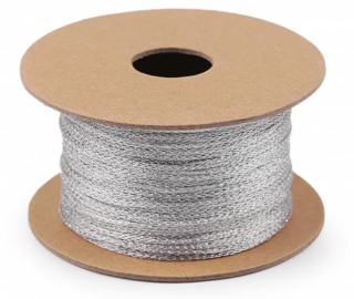 Metalický provázek 1 mm - 25 m - stříbrná