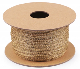 Metalický provázek 1 mm - 25 m - zlatá