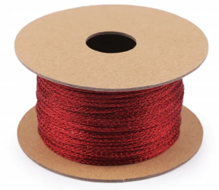 Metalický provázek 1 mm - 25 m - červená