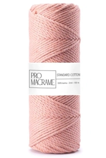 Bavlněná šňůra ProMacramé – STANDARD COTTON 3mm / 3PLY – broskvová