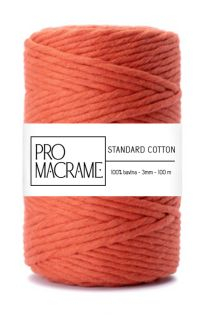 bavlněná šňůra ProMacrame – STANDARD cotton 3mm - cihlová