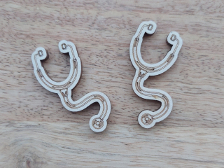 Dřevěný stetoskop, 4 cm