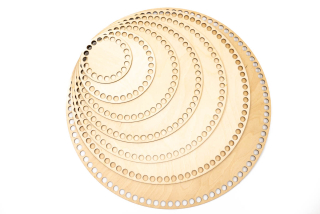 Dno na košík, odstín bříza, kruh - různé velikosti