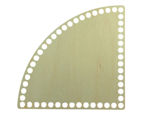 Dno na košík, odstín bříza, rohový - 15 cm