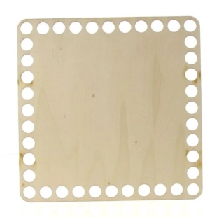 Dno na košík, odstín bříza, čtverec - 17 cm 