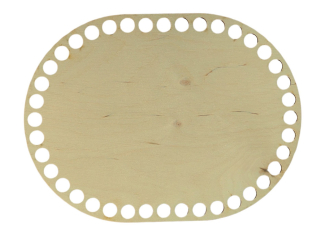 Dno na košík, odstín bříza, ovál - 15 x 20 cm