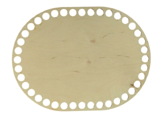 Dno na košík, odstín bříza, ovál - 13 x 28 cm