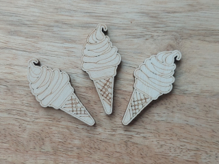 Dřevěná zmrzlina - 4 cm