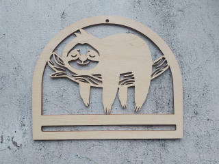 Dřevěná mandala, 20 cm - lenochod