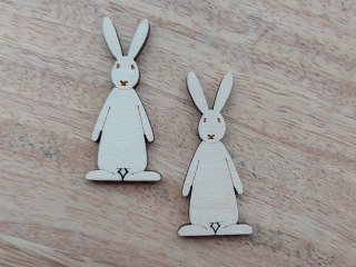 Dřevěný zajíc - 4 cm