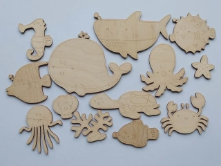 Mořský svět k dotvoření - 13 kusů