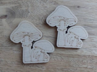 Dřevěná houba - 4 cm