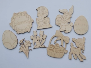 Velikonoční sada k dotvoření - 9 kusů