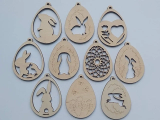 Velikonoční sada k dotvoření, 7 cm - 10 kusů