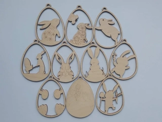 Velikonoční sada k dotvoření, 10 cm - 10 kusů