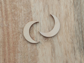 Dřevěný měsíc - 3,5 cm
