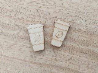 Dřevěná káva - 2 cm