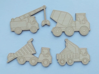 Stavební vozidla k dotvoření - 4 ks