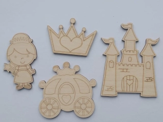 Princeznin svět k dotvoření - 4 ks