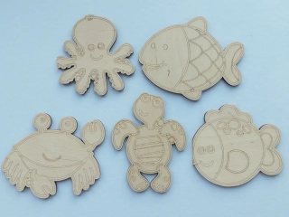 Mořský svět k dotvoření - 5 ks