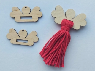 Dřevěný anděl k dotvoření 7 x 3,5 cm