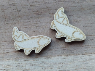 Dřevěná ryba - 2,5 x 2 cm
