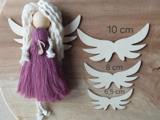  Křídla pro macramé anděla, 6,5 cm