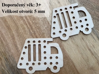 Dřevěný popelář na vyšití 10 x 7,5 cm