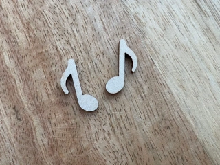 Dřevěné nota - 2 cm