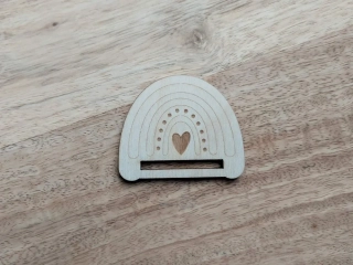 Základ pro macramé záložku DUHA - 5,5 x 4,5 cm