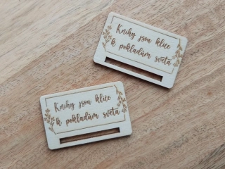 Základ pro macramé záložku - 5 x 3 cm