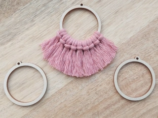 Základ pro macramé náušnice - 4 cm