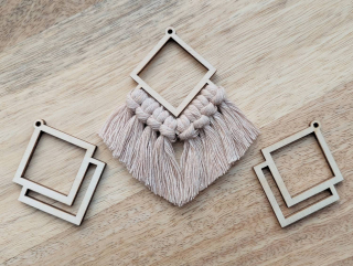 Základ pro macramé náušnice - 5 x 4 cm