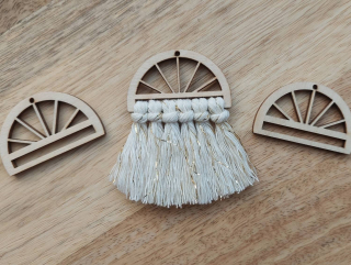 Základ pro macramé náušnice - 2,5 x 4 cm