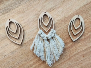 Základ pro macramé náušnice - 3 x 5 cm