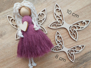  Křídla pro macramé anděla, 8 a 10 cm