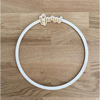 Kruh na lapač snů - dřevěný placatý - 23 cm - DOMOV