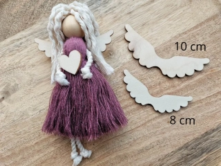  Křídla pro macramé anděla, 8 cm